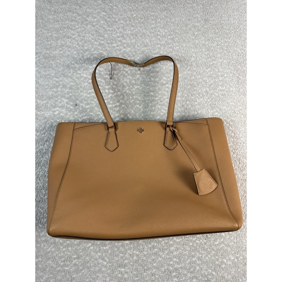 Tory Burch Handbags - Tory Burch Womens Large Robinson Tan Leather Tote in Cardamom